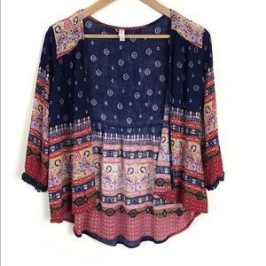 Boho Xhilaration  Lightweight Cardigan Sz XS